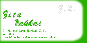 zita makkai business card